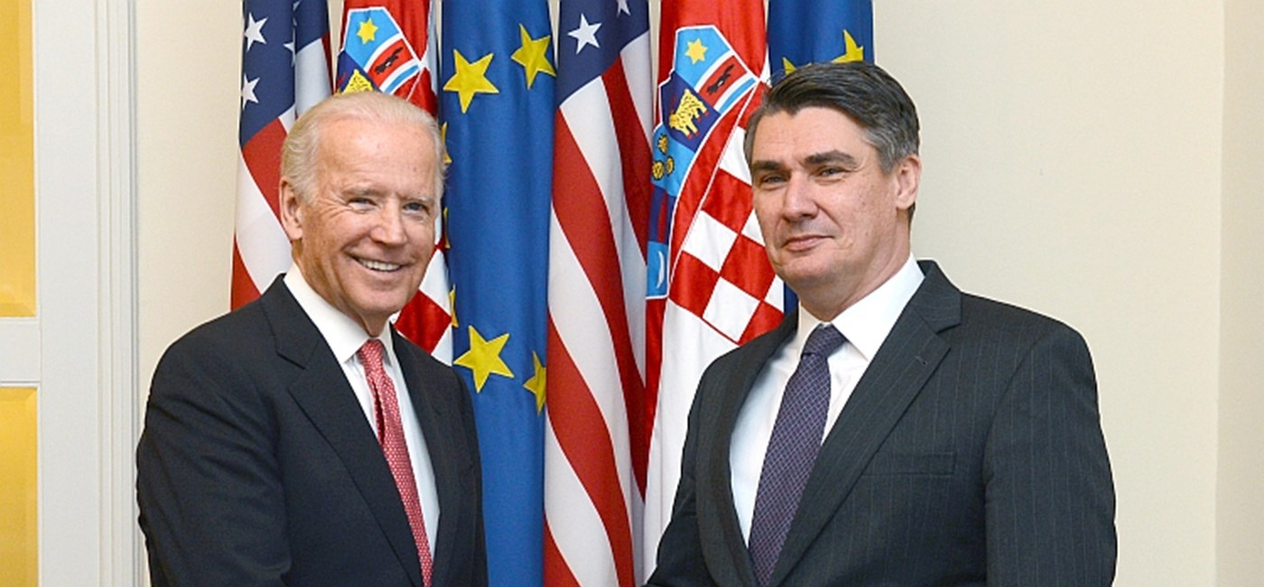 Predsjednik Vlade Zoran Milanović s potpredsjednikom SAD-a Joeom Bidenom